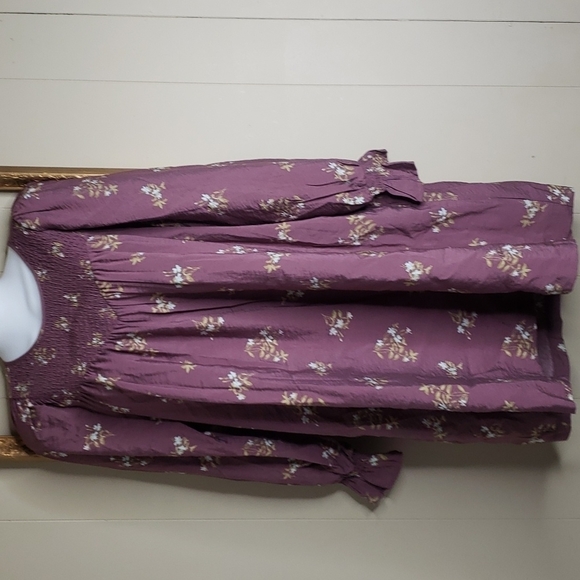 A New Day Long Sleeve Tent Purple Floral Dress - Picture 4 of 8